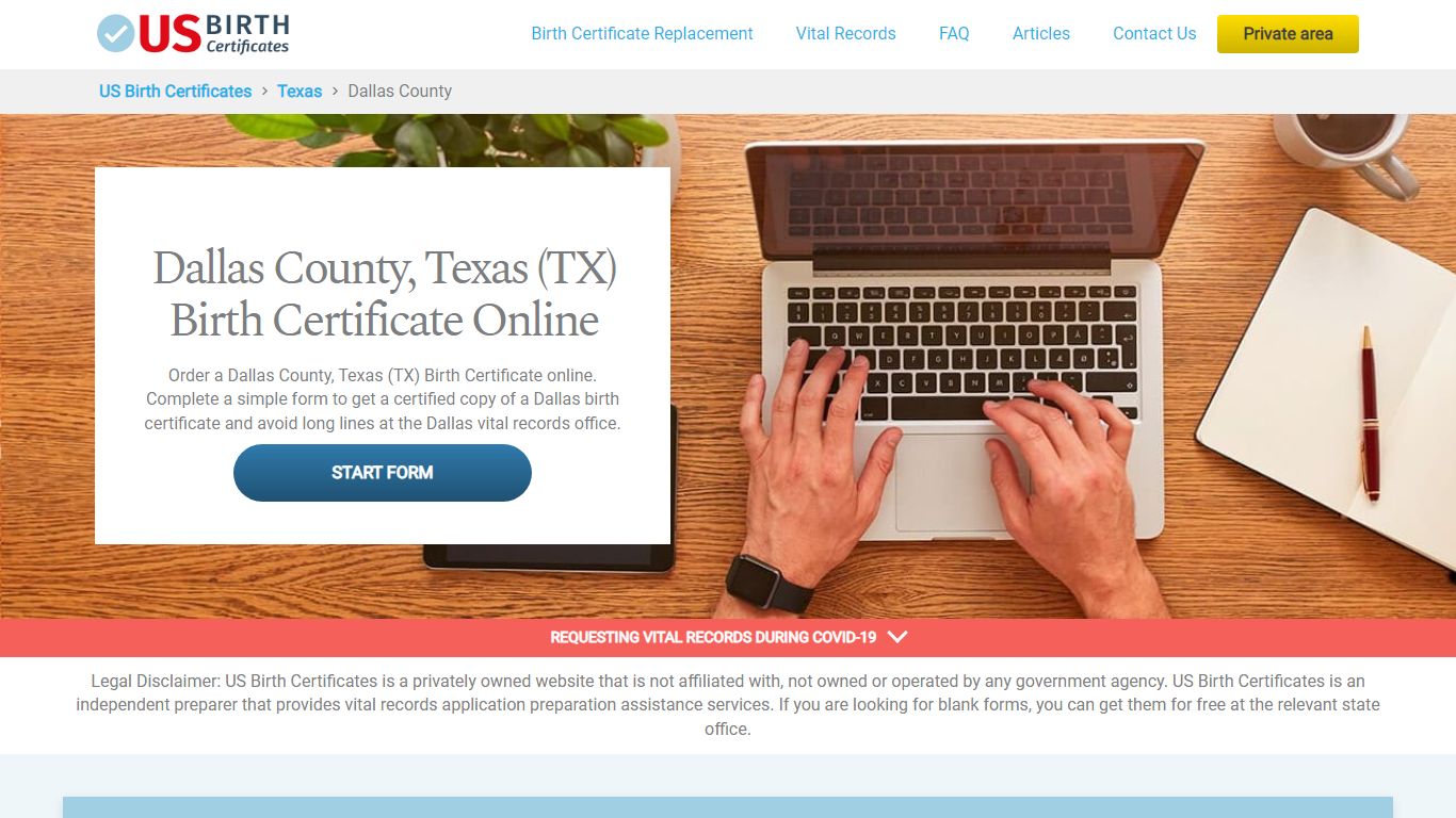 Dallas County (TX) Birth Certificate Online - US Birth Certificates