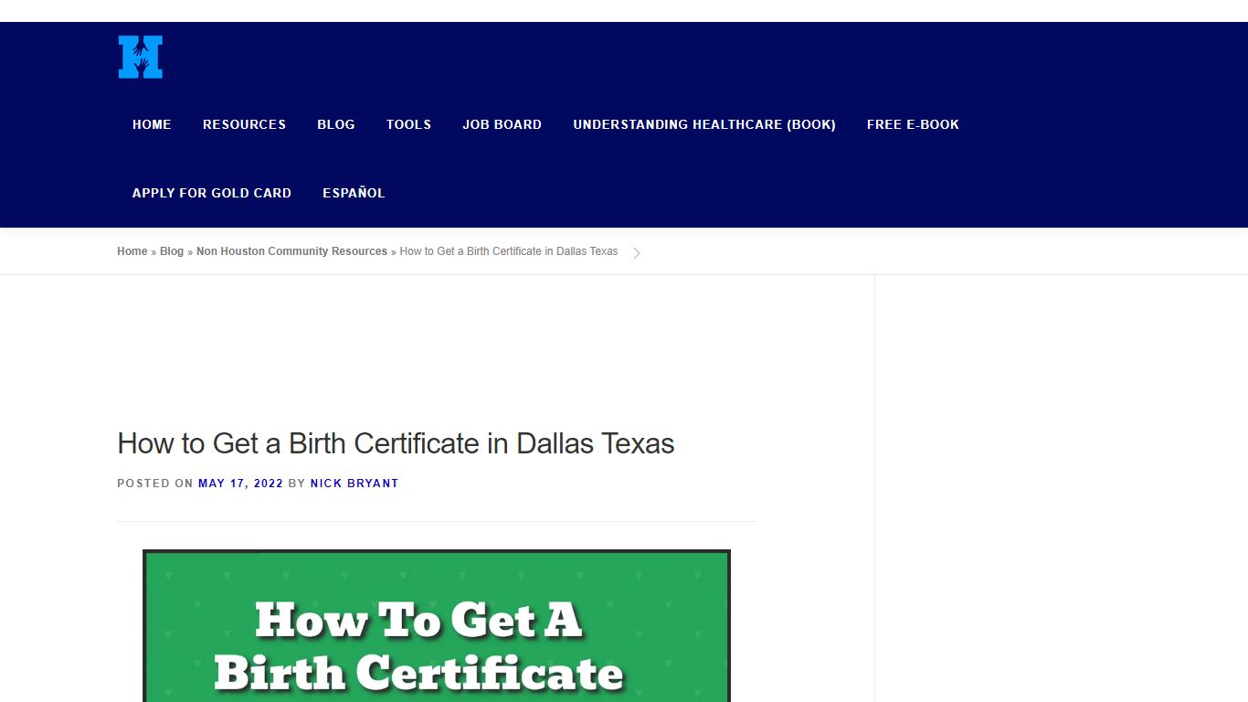 How to Get a Birth Certificate in Dallas Texas - Houston Case Managers